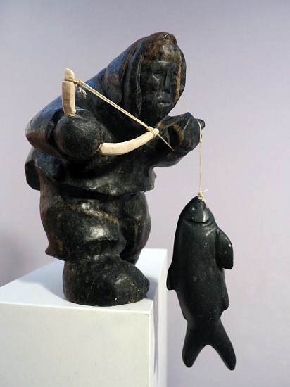 Hugh Haqpi, Ice fishing
Stone, antler, 7 1/2 x 5 x 6 in. (19.1 x 12.7 x 15.2 cm)
SOLD
01662-1