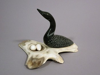 Work:&nbsp;Loon on a nest