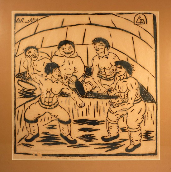 Henry Evaluardjuk, The story teller, #6B, 1967
Linocut, 18 1/2 x 19 in. (47 x 48.3 cm)
00984-1