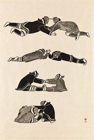 Kananginak Pootoogook, Games of strength, 33/50, 1976
34 x 25 in.